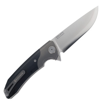 Maxace Goliath M07C Folding Knife Black G10 Handle 4.33" Satin & Stonewashed SLD-Magic Blade M07B
