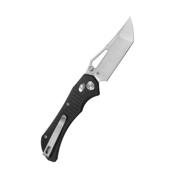 Kubey Tantorian Folding Knife Black G10 Handle 14C28N Tanto Plain Edge Satin Finish KU433A