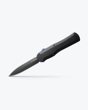 Benchmade Autocrat OTF Automatic Knife Black G10 Handle S30V Double-Edged Dagger DLC Blade 3400BK