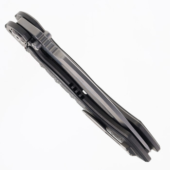 Maxace Vortex Folding Knife Gray Titanium & Carbon Fiber Handle 3.62" M390 Satin Blade M03A