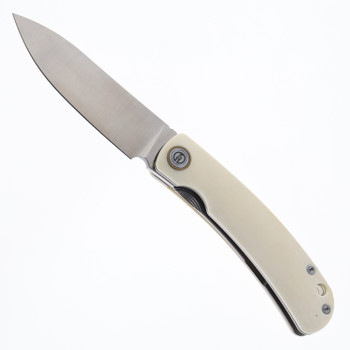 (No Box) Maxace Beetle 1 Folding Knife White Bone/Titanium Handle S90VPlain Edge MBT01