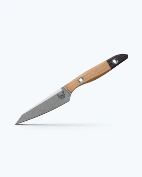 Benchmade Paring Fixed Blade Knife Maple Valley Richlite Handle with Black G10 Bolsters CPM-154 Satin Utility Blade 4045-02