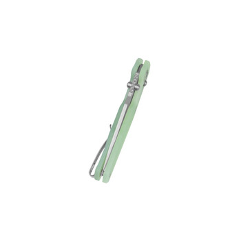 Kubey Carve Folding Knife Jade G10 Handle 14C28N Tanto Plain Edge Beadblast Finish KU237F