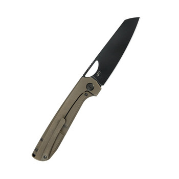 KB Elang Folding Knife Black PVD Titanium Handle S35VN Plain Edge Black DLC Finish KB339C
