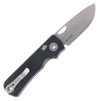 Olive Knives Lenta Folding Knife Black G10 Handle Satin Elmax Blade with Fibonacci Grind