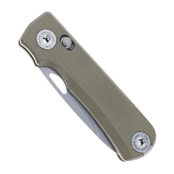 Olive Knives Lenta Folding Knife OD Green G10 Handle Satin Elmax Blade with Fibonacci Grind