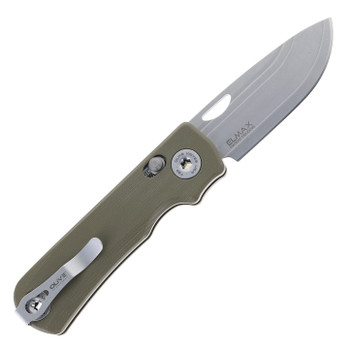 Olive Knives Lenta Folding Knife OD Green G10 Handle Satin Elmax Blade with Fibonacci Grind