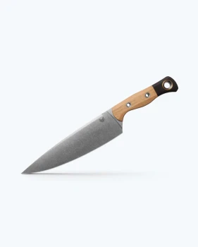 Benchmade Chef Fixed Blade Knife Maple Valley Richlite/Black G10 Handle CPM-154 Tumbled-Polished Blade 4025-02