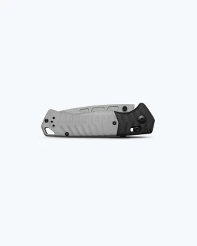 Benchmade PSK Axis Assisted Folding Knife Elmax Milled Storm Gray Grivory Handle Gray Cerakote Drop Point Blade 593GY-02