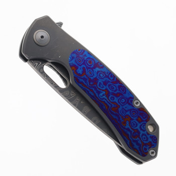 (No Box-Scratched) Maxace Balance 10th Anniversary Folding Knife Titanium Handle Zirconium Inlays M390 Blade MM32-1-E
