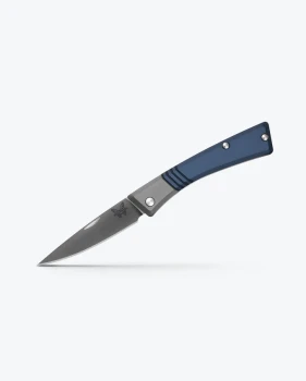 Benchmade Successor Slip Joint Folding Knife Crater Blue Aluminum Handle Satin Drop Point M390 Blade 315