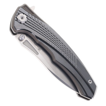 (No Box) Maxace Corvus III Folding Knife Gray Titanium Handle Zirconium Inlays M390 Blade MC301