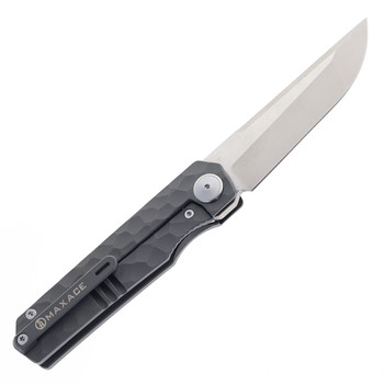 (No Box) Maxace Baby Racoon Dog Folding Knife Dark Gray titanium Handle M390 Blade MM31-1-B