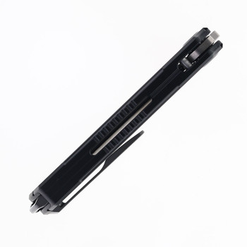 (No Box) Maxace Kestrel Folding Knife Black Aluminum and G10 Handle M398 Blade MM42-1-B