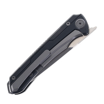 (No Box) Maxace Kestrel Folding Knife Black Aluminum and G10 Handle M398 Blade MM42-1-B
