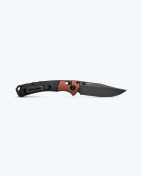 Benchmade Mini Crooked River Axis Lock Folding Knife Black Canvas Micarta Handle Black Stonewashed MagnaCut Clip Point Blade 15085BK-04
