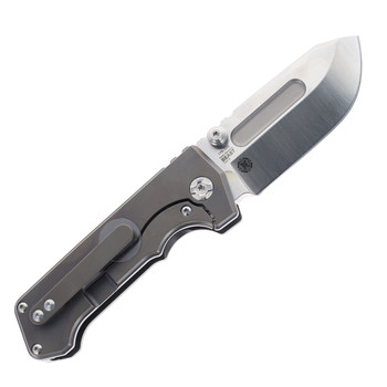 PMP Baby Beast Folding Knife Dark Gray Titanium Handle Satin Hybrid Cryo Steel Blade