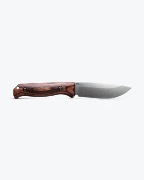 Benchmade Saddle Mountain Skinner Fixed Blade Knife Stabilized Wood Handle S30V Drop Point 15002