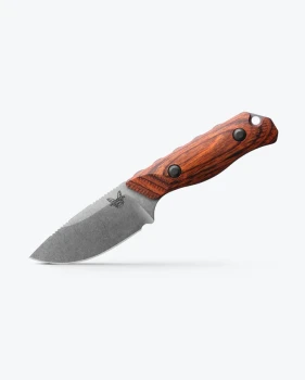 Benchmade Hidden Canyon Hunter Fixed Blade Knife Stabilized Wood Handle S30V Drop Point 15017