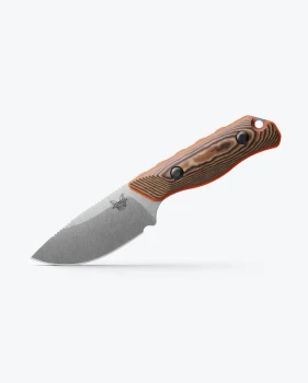 Benchmade Hidden Canyon Hunter Fixed Blade Knife Richlite Orange G10 Handle S90V Drop Point 15017-1