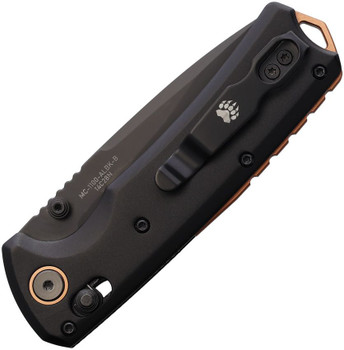 Bear & Son Nekama II Axis Lock Folding Knife Black Aluminum Handle 14C28N Black Drop Point Blade BCMC1100ALBK