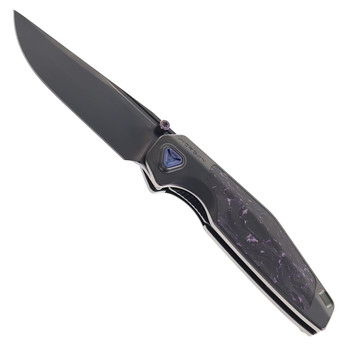 Ketuo Morgan Folding Knife Titanium Handle with Timascus Handle S45VN Plain Edge DLC Finish Morgan DLC