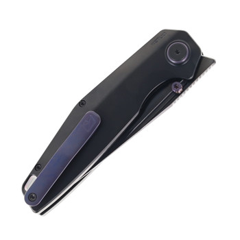 Ketuo Morgan Folding Knife Titanium Handle with Timascus Handle S45VN Plain Edge DLC Finish Morgan DLC