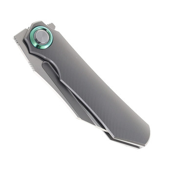 (Difficult to Open) TwoSun Folding Knife Gray Titanium Handle M390 Plain Edge TS195-Wave