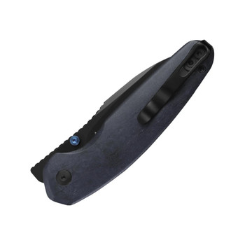 (Weak Detent) Open Box Kizer Meteora Folding Knife Blue Richlite Handle Black Nitro-V Blade V3730A3