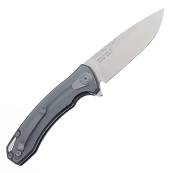 Maxace Balance-M Folding Knife Brown G10/Titanium Handle M390 Plain Edge Satin Fnish M14B