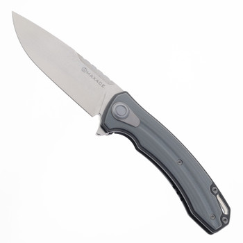 Maxace Balance-M Folding Knife Brown G10/Titanium Handle M390 Plain Edge Satin Fnish M14B