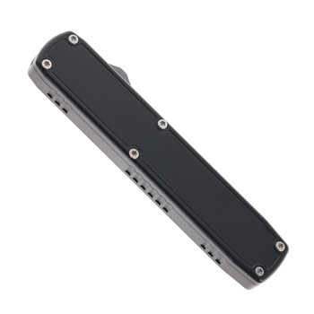 No Limit Knives OTF Automatic Knife Black Aluminum Handle 3.62" D2 Drop Point Satin Blade