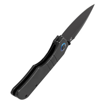 Kansept Mini Lanza Folding Knife Blackwash Titanium Handle 20CV Plain Edge Blackwash Finish Timascus Pocket Clip K1116A2