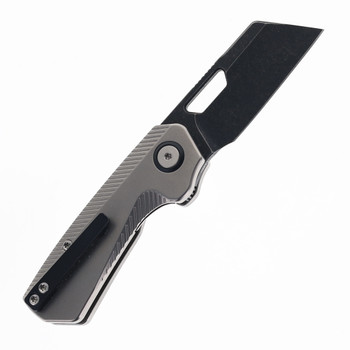 (From Collection) Divo Nip Folding Knife Stonewash Titanium Handle Blackwashed  S90V Blade