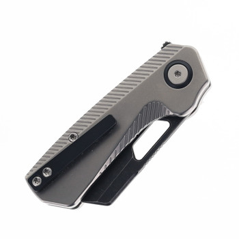 (From Collection) Divo Nip Folding Knife Stonewash Titanium Handle Blackwashed  S90V Blade