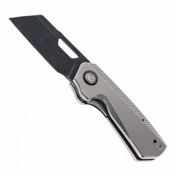 (From Collection) Divo Nip Folding Knife Stonewash Titanium Handle Blackwashed  S90V Blade