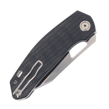 Prototype Original Divo Growler V1 Folding Knife 14c28n Satin Blade Black Micarta Handle
