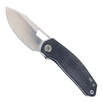 Prototype Original Divo Growler V1 Folding Knife 14c28n Satin Blade Black Micarta Handle