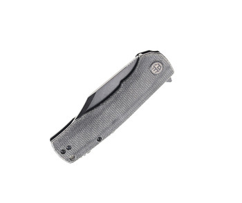 No Box Petrified Fish Victor Folding Knife Black Micarta Handle K110 Dark Sonewash Finish P03-DMW