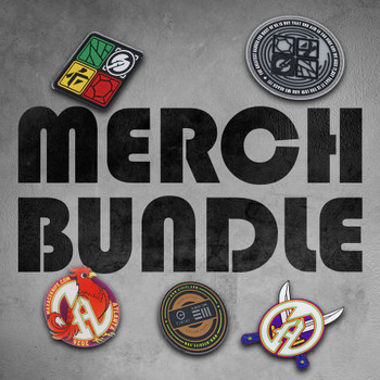 Merch Bundle - Containing Random Stickers, Patches, Hat, Coins, Pouches, Lanyards and more