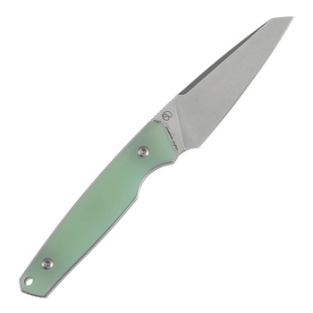 Kansept Parr Fixed Blade Knife Jade G10 Handle D2 Drop Point Plain Edge Stonewash Finish G011A7
