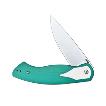 CJRB Rodayo Flipper & Liner Lock Folding Knife Green G10 Handle Stonewash AR-RPM9 Steel Blade J1972-GWH