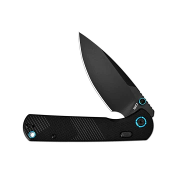 CJRB Latitude Thumb Stud & Top Liner Lock EDC Knife Black CNC G10 Textured Handle AR-RPM9 Steel Black PVD Coating Blade J1975-BBK