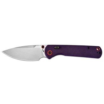 CJRB Latitude Thumb Stud & Top Liner Lock EDC Knife Purple CNC G10 Textured Handle AR-RPM9 Steel Stonewash Blade J1975-PU