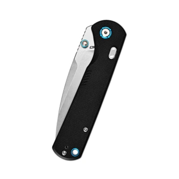 CJRB Latitude Thumb Stud & Top Liner Lock EDC Knife Black G10 Handle AR-RPM9 Steel Stonewash Blade J1975-BK