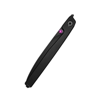 CJRB Lanky Front Flipper Liner Lock Folding Knife Black Steel Handle Steel Clip CPM S90V Black PVD Coating Blade J1965G-BBK