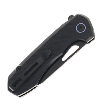 Remette RT-Camel Folding Knife Black G10 Handle Black 14C28N Plain Edge Titanium-Plated Blade RTCMLA