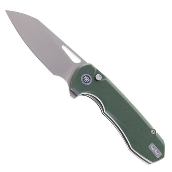Remette RT-Camel Folding Knife Green G10 Handle 14C28N Plain Edge Ceramic Sandblasted Finish RTCMLB