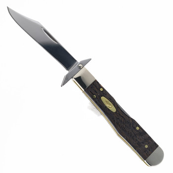 Case Cutlery Cheetah Cub Slip Joint Folding Knife Black Curly Oak Wood Handle Stainless  14013