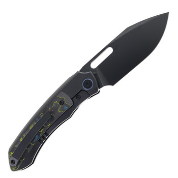 Remette RT-Orca Folding Knife Titanium/Ultimate Warrior CamoCarbon Handle M390 Plain Edge DLC Blade ORCAURD